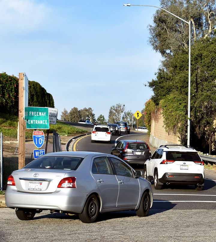 Entering the freeway.